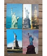4 Vintage Statue Of Liberty Post Cards New York City Unposted Glossy Pos... - £3.89 GBP