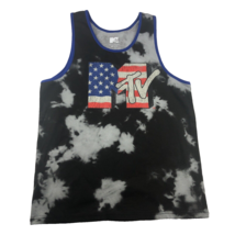 MTV Men&#39;s Tank Top Distressed Patriotic Logo Small Sleeveless Graphic T ... - £11.35 GBP