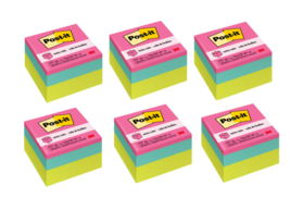 Post-it® Notes Cube, 1-7/8&quot; x 1-7/8&quot;, Assorted Colors, Cube of 400 Sheet... - £25.50 GBP