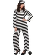 Suit Yourself Criminal Stripes Lawless Lady Costume Halloween Dress Adul... - £15.45 GBP