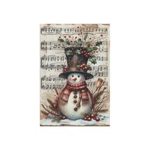 Snowman and Sheet Music Garden Flag, Funny Winter Outdoor Decor Gifts fr... - £16.46 GBP+