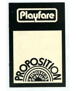 Playfare Proposition Musical Revue Jane Curtin 1971 Mercer Shaw Arena Ne... - £17.23 GBP