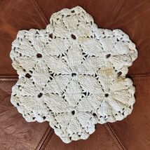 Vintage Handmade Doily 9 Inch White Round Crochet - $15.48 CAD