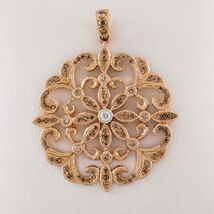 14k Rose Gold 1.00 carat Diamond Floral Pattern Pendant - $2,099.10