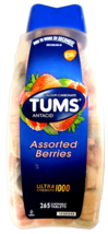 TUMS Antacid Assorted Berries Ultra Strength 1000 265 Chewable Tabs EXP ... - $23.52