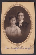 Adolph Paul &amp; Wife Cabinet Photo - Manchester, New Hampshire - £13.71 GBP