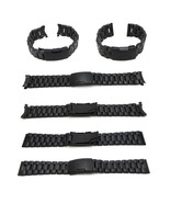 New Watch Strap Bracelet BLACK PVD STAINLESS STEEL Divers Band Deploymen... - £15.85 GBP