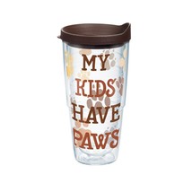 Tervis My Kids Have Paws 24 oz. Tumbler W/ Lid Fur Mom Pets 4-legged Friends New - £11.35 GBP