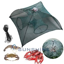 Fishing Bait Trap Fish Net Cast Dip Cage Crab Minnow Crawdad Shrimp Foldable Us - £14.46 GBP