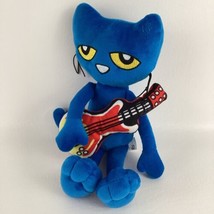 Pete The Cat Playing Guitar 11&quot; Plush Stuffed Animal Character Toy Blue 2019 - £18.47 GBP