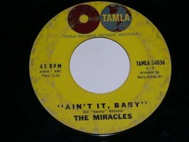 Smokey Robinson Miracles Ain&#39;t It Baby The Only One I Love 45 Rpm Record Tamla - £9.58 GBP