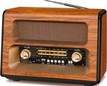 With Its Large Vintage Radio Style, Prunus J-199 Features Bluetooth, Am/... - £61.32 GBP