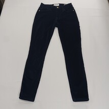 Frame Denim LHSK353 Womens Navy Blue Corduroy Straight Leg Stretch Pants Size 24 image 15