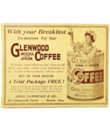 Glenwood Coffee Chas Lawrence 1897 Advertisement Victorian Java Mocha AD... - $27.56 CAD