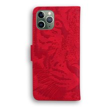 Anymob IPhone Red Tiger Embossed Leather Case Flip Wallet Mobile Phone Cover  - £23.10 GBP
