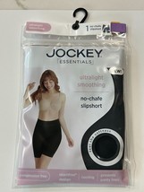 Women&#39;s Jockey Essentials Smoothing No Chafe Slip Short BLACK Size 4XL NEW - $5.88