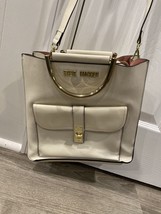 Steve Madden Purse White with Strap 10&quot;x11&quot;x4&quot; - £34.63 GBP