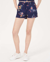 Material Girl Juniors Printed French Terry Soft Shorts Size Small, Dark Floral - $26.40