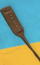 Ted Baker Tan Stab Stitch Leather Key Chain Key Holder - $25.71