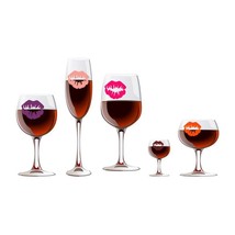 6pc. Lips Shaped Silicone Glass Identifier/ Glass Charms/Drink Markers/Drink Tra - £5.58 GBP