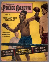 Police Gazette 4/1951-Sugar Ray Robinson-Betty Grable-cock fighting-FR - £49.00 GBP