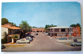 Franklin Motel Postcard Las Vegas Nevada Old Cars Swimming Pool People Chrome - £15.01 GBP