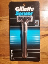 Gillette Sensor Razor & Cartridge Silver Metal Handle New Old Stock Sealed  - $98.99