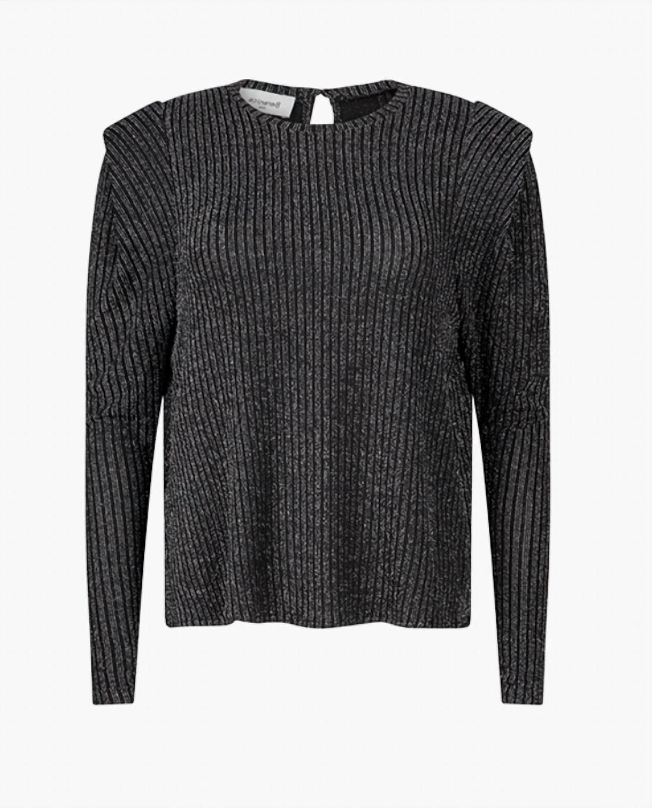 Berenice Women&#39;s Lurex Long Sleeve Top With Shoulder Detail Size XS - $123.75
