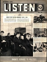 1938 February 1938 Listen RCA Radio Ad vintage nostalgia d6 - £20.81 GBP