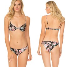 Tori Praver Swimwear Black Floral Lola Underwire Bikini Top (Xs) Nwt $110 - £87.17 GBP