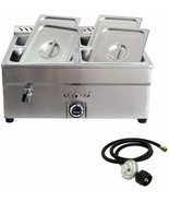 4*1/2-Pan Stainless Steel Propane Gas Bain Marie Buffet Food Soup Warmer... - $381.15