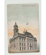 Postcard IA Iowa Des Moines Post Office Early 1900s Divided Unused - $5.94