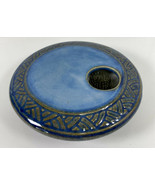 Georgetown Pottery Ikebana Vase Metal Pin Flower Frog Blue Green Beautif... - £47.17 GBP