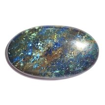 31.55 Carats TCW 100% Natural Beautiful Azurite Oval Cabochon Gem by DVG - £16.49 GBP