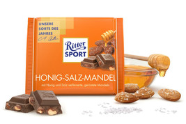 Ritter - Milk Chocolate with Honey Salt and Almonds (100g/3.5 oz) - $4.59