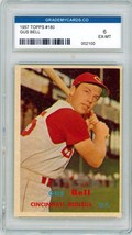 1957 Topps Gus Bell #180 Grademycards 6 P1327 - $147.31 MXN