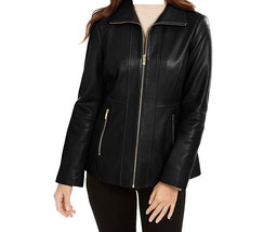 Anne Klein Zip-Front Scuba Leather Jacket - $226.71+