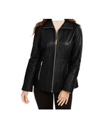Anne Klein Zip-Front Scuba Leather Jacket - £134.35 GBP+