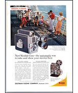 1950s Kodak Cine Automatic Turret Movie Camera PRINT AD Shuffleboard on ... - $10.69 CAD