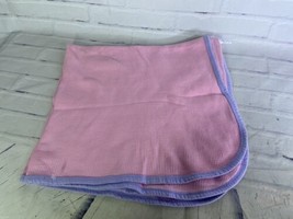 Gerber Baby Girl Pink Purple Trim Security Receiving Blanket Lovey Waffl... - £50.26 GBP