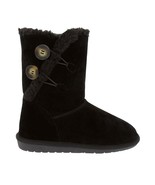 Sugar Womens 7 M Black Fuzzy Lined Button Detail Pull On Boots NIB GY5 - $636.56 MXN