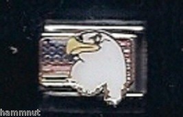 America Flag Eagle Head #10 Wholesale Italian Charm - £11.79 GBP