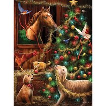 Bits and Pieces - 1000 Piece Glow-in-The-Dark Jigsaw Puzzle for Adults - Christm - £26.02 GBP