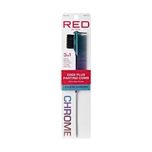 Red By Kiss Edge Plus Parting Comb 100% Boar Bristle Ombre Chrome #HH111 - $3.59