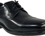 ROCKPORT CHARLESROAD Men&#39;s Black Leather Lightweight Cap-Toe Dress Shoes... - £79.91 GBP