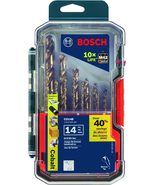 BOSCH CO14B 14-Piece Assorted Set with Included Case - Cobalt M42, Gauge... - £24.61 GBP