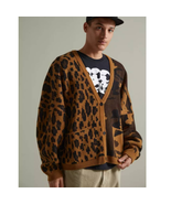  New Urban Outfitters AJOBYAJO Leopard Camo Blocked Cardigan $199 ONESIZ... - £77.53 GBP