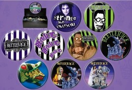 Beetlejuice Movie Metal PinBack Button Assortment of 9 Ata-Boy YOU CHOOS... - $1.25