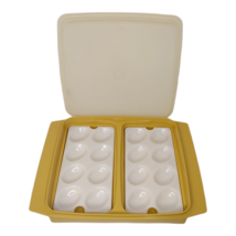 Vintage Tupperware Deviled Egg Carrier/Holder - Harvest Gold 723-1 - $10.88