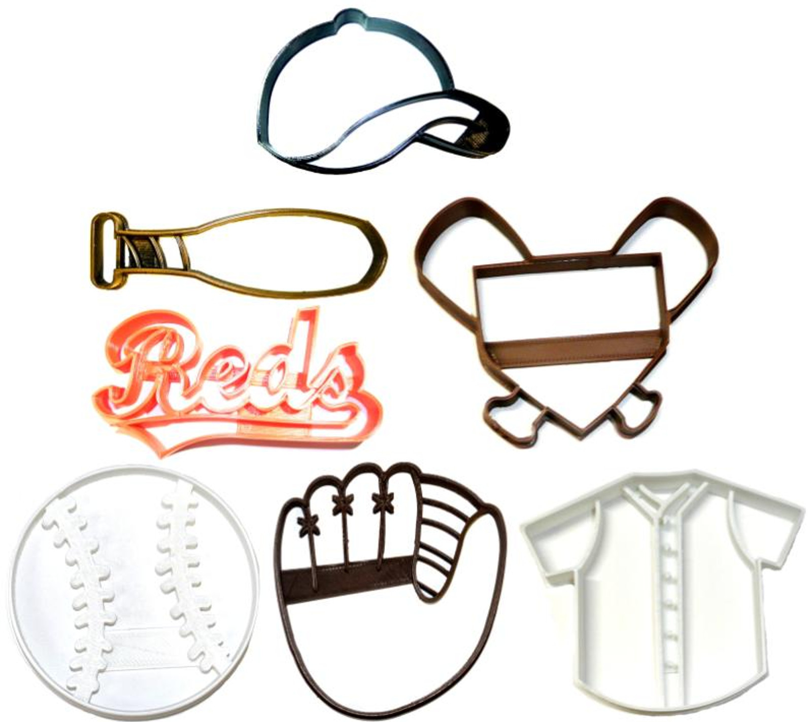 Cincinnati Reds MLB Baseball Team Logo Set Of 7 Cookie Cutters USA PR1235 - $20.99